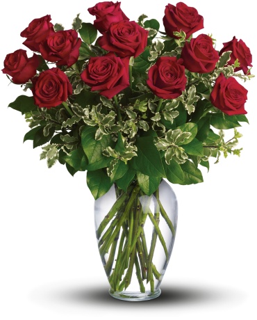 Romantic Red Roses Bouquet Without Vase